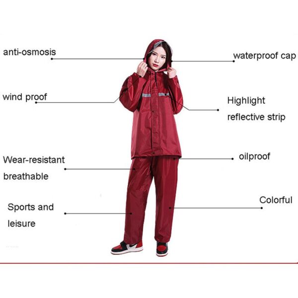 Unisex Rain Suit with Reflective Strip - Image 5