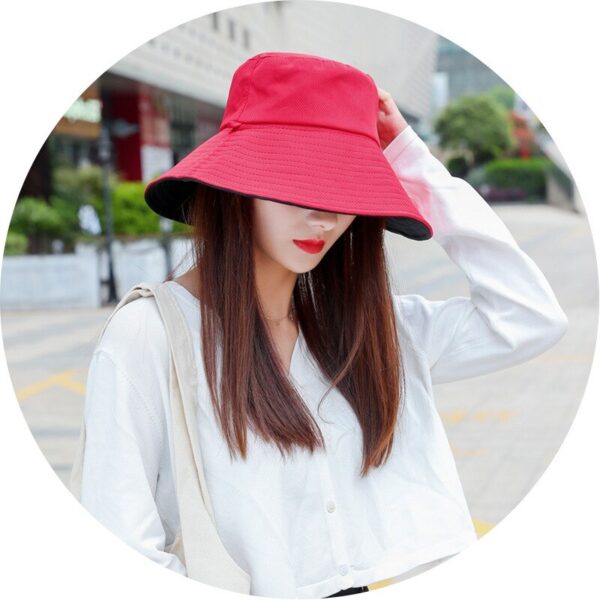 Ladies Wide Brim Bucket Hat - Image 2