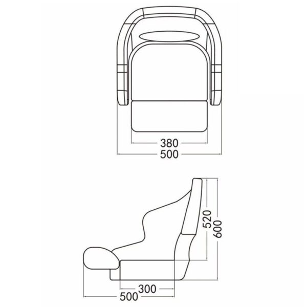 Deluxe Low Back Folding Boat Seat - Image 2