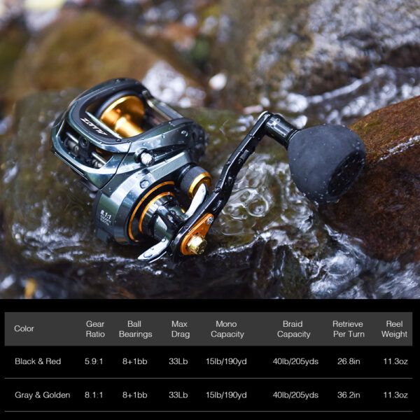 Piscifun Alijoz 300 Low Profile Baitcasting Reel - Image 6