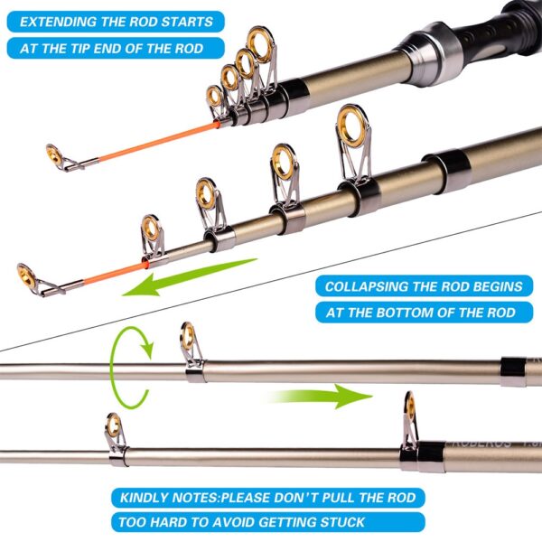 Telescopic Fishing Rod and Reel Combos Full Kit - Image 6