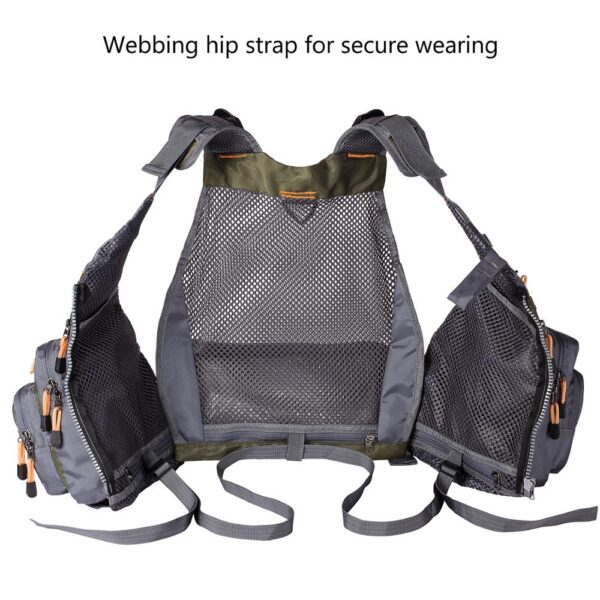 Bassdash Breathable Fishing Vest Outdoor Sports Fly Swimming Adjustable Vest Fishing Tackle - Image 5