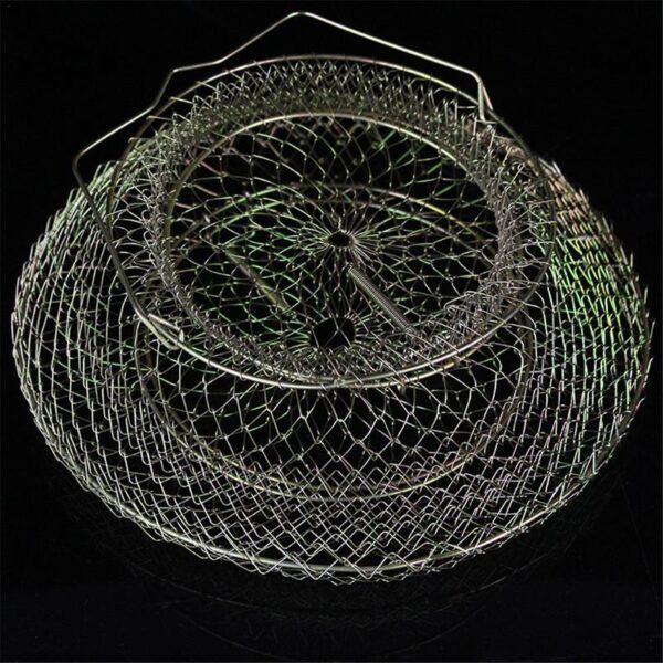 Metal Foldable Hanging Wire Net Fish Cage - Image 3