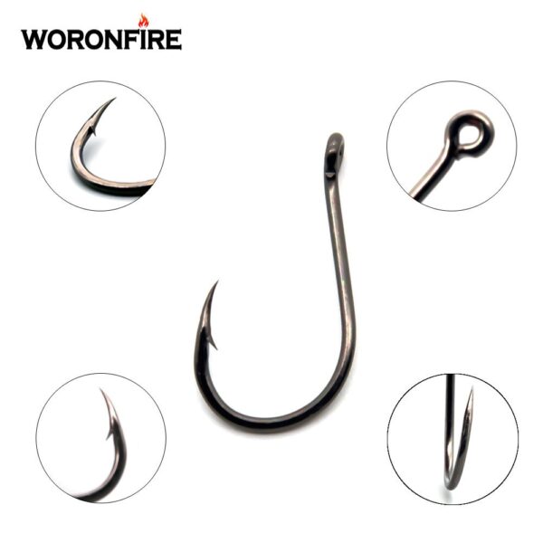 100C High Carbon Steel Fishhooks 50pcs/lot - Image 4