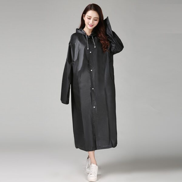 Keconutbear Women's Fashion EVA Long Rain Coat - Image 2