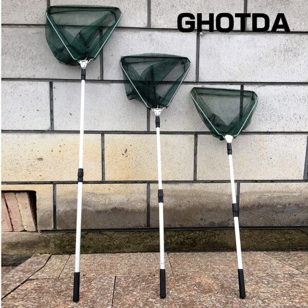 GHOTDA Aluminum Alloy Retractable Fishing Net