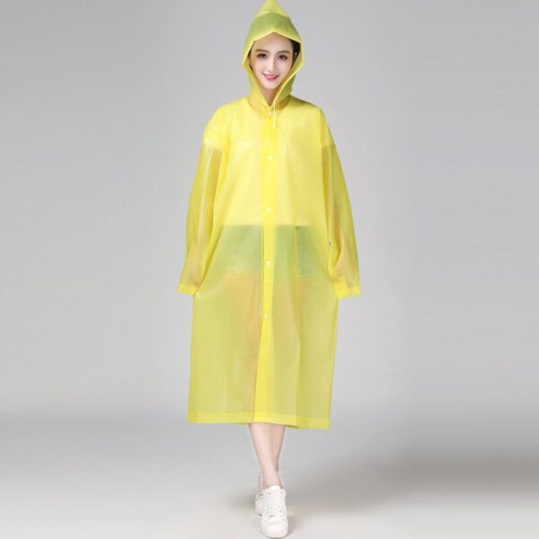 Keconutbear Women's Fashion EVA Long Rain Coat - Image 3