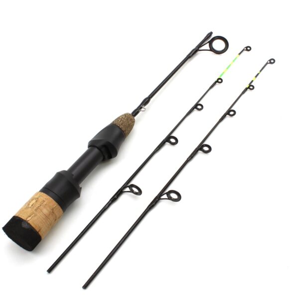 58cm Carbon Fiber Ice Fishing Rod with 2 tips - Image 2