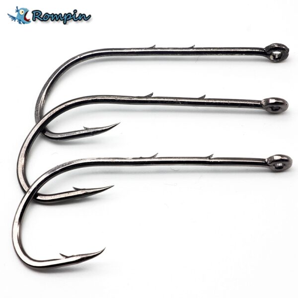 Rompin 50pcs Fishing Hook 6#-6/0# Fish Hook