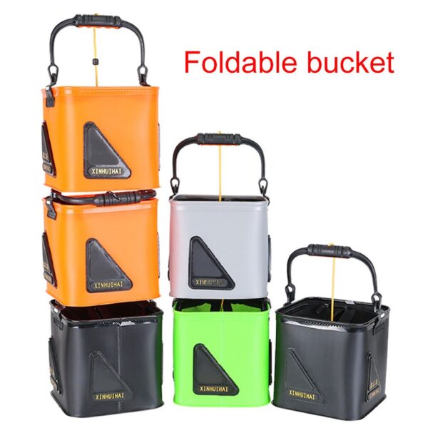 Fishing Bucket Box Folding Storage Container Carrier EVA - Image 6