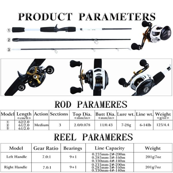 Sougayilang Fishing Rod Reel Combo Portable - Image 4