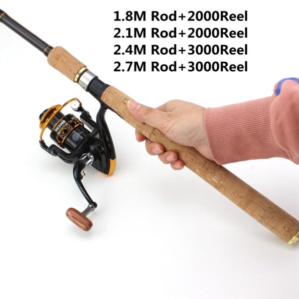 1.8-2.7m lure Telescopic Spinning rod and reel Set - Image 5