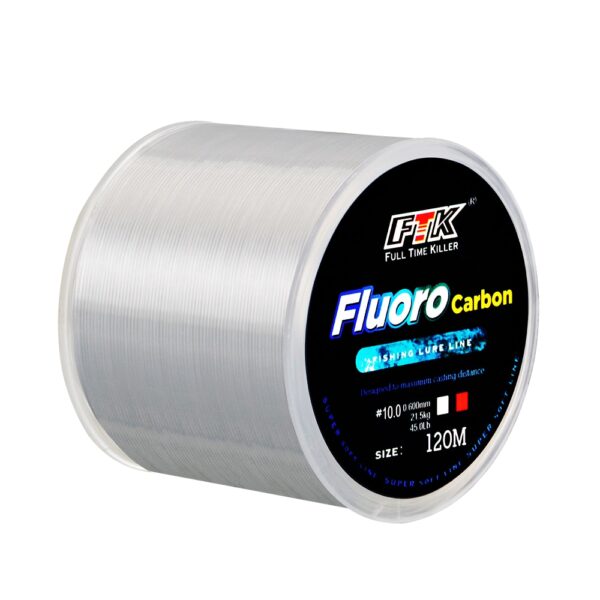 120M Fluorocarbon Coating Fishing Line 0.20mm-0.60mm 7.15LB-45LB Carbon Fiber