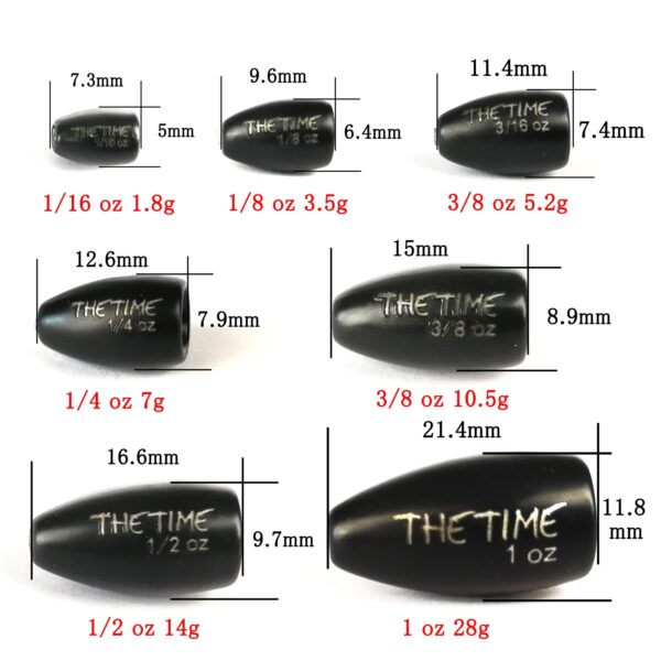 THE TIME Texas / Carolina Rig Tungsten Sinker - Image 2