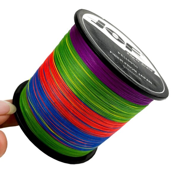 JOF 500M 300M 100M Multicolor PE Braided Wire 8/4 Strands Multifilament Japanese Fishing Line - Image 4