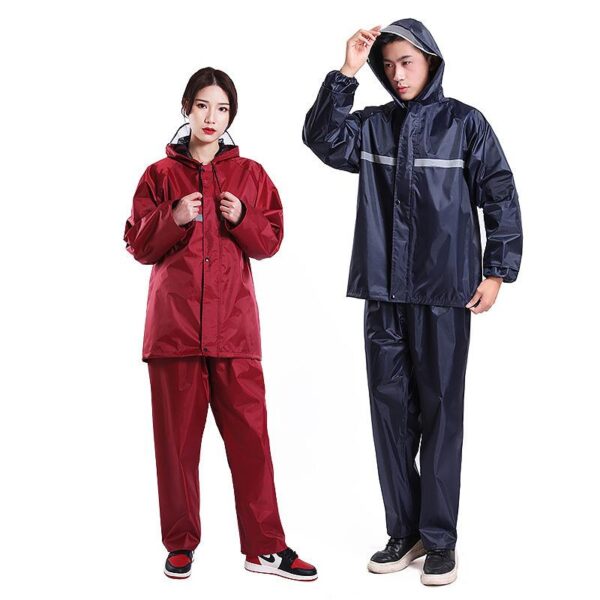 Unisex Rain Suit with Reflective Strip - Image 2