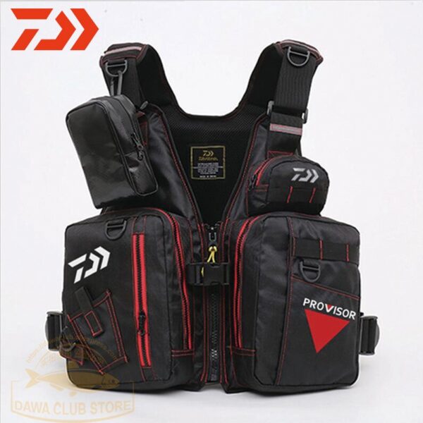 DAIWA Reflective Fishing Life Jacket High Buoyancy Life Vest Large Size UNISEX Multi-Function Multi Pocket Outdoors Fishing Vest