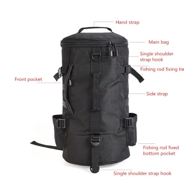 23L Fishing Bag Folding Cylindrical Large Capacity - Image 5