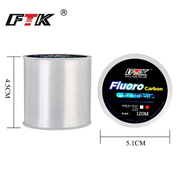 120M Fluorocarbon Coating Fishing Line 0.20mm-0.60mm 7.15LB-45LB Carbon Fiber - Image 5