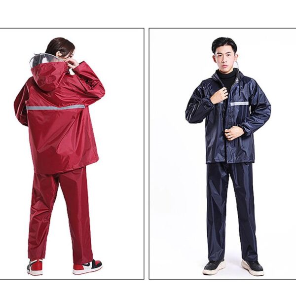 Unisex Rain Suit with Reflective Strip - Image 4