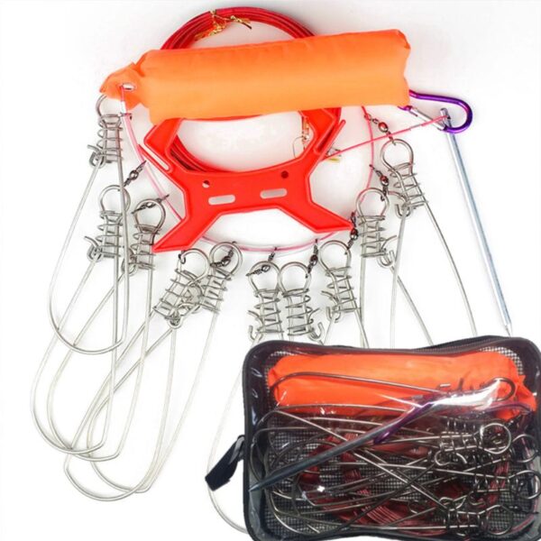 10m Metal Live Fish Stringer Kit with Handle Bag - Image 3