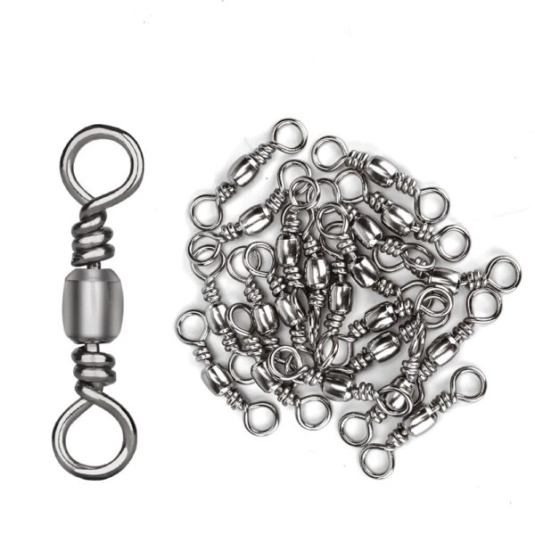 DNDYUJU 100/50pcs Stainless Steel Fishing Barrel Bearing Swivel - Image 6