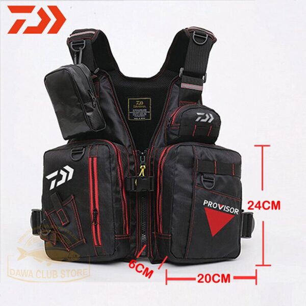 DAIWA Reflective Fishing Life Jacket High Buoyancy Life Vest Large Size UNISEX Multi-Function Multi Pocket Outdoors Fishing Vest - Image 6