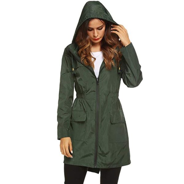 Women’s Solid Rain Jacket - Image 3