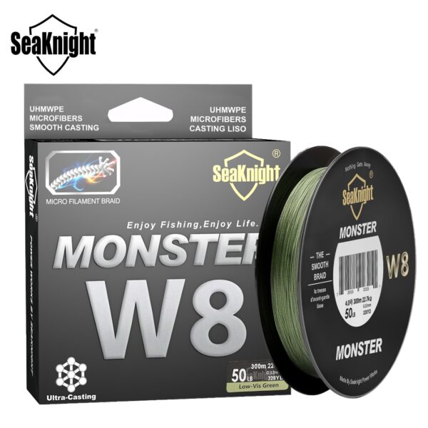 SeaKnight Brand MONSTER W8 Fishing Line 150M 300M 500M 8 Strands Braided Fishing Line Multifilament PE Line 15 -100LB