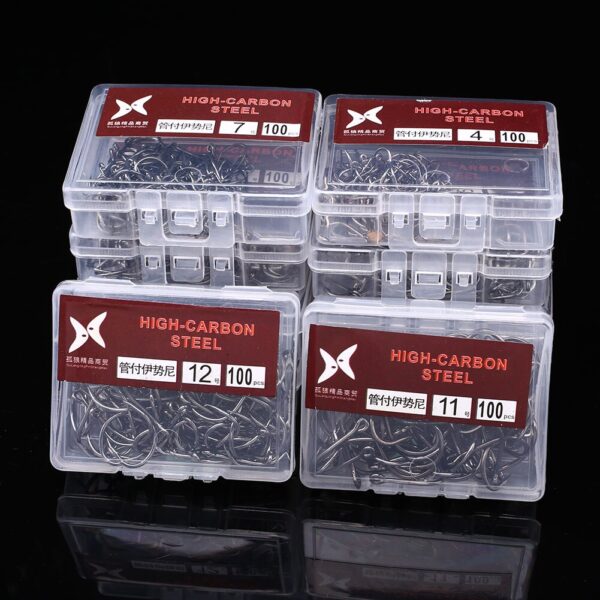 1000Pcs Fish hooks High Carbon Steel Fish Hooks 3#-12# 10 Sizes - Image 2