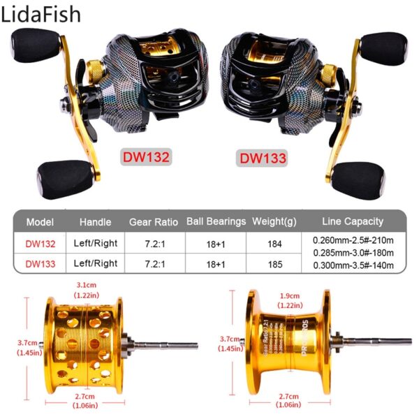 10KG Max Drag Carbon Fiber Baitcasting Reel - Image 3