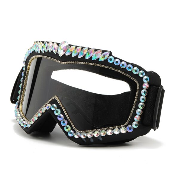 Luxury Rhinestone Snow Goggles - Image 3