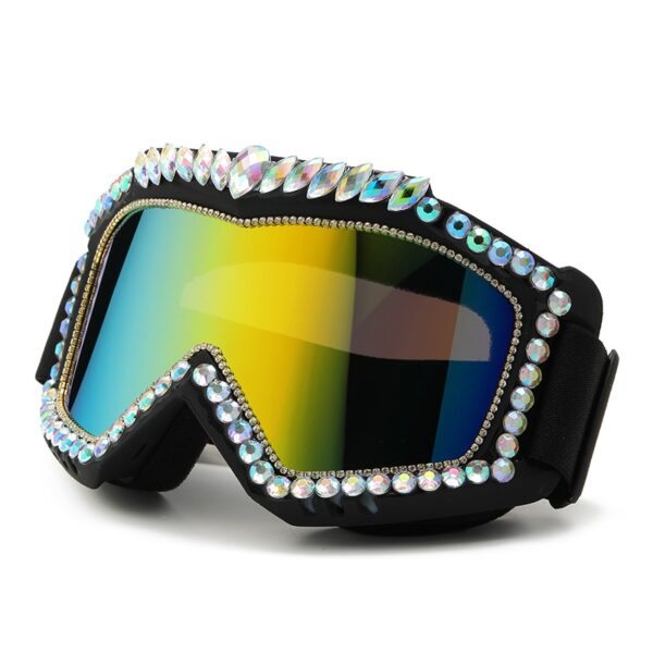 Luxury Rhinestone Snow Goggles