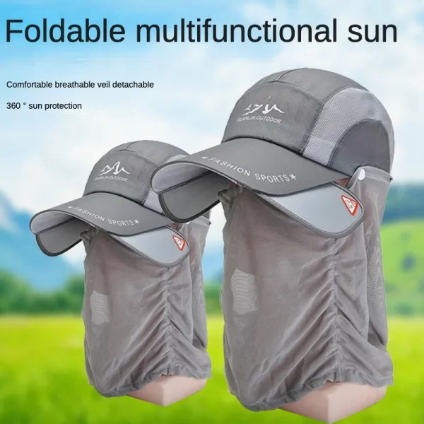 Fishing Sunshade Folding Hat - Image 4