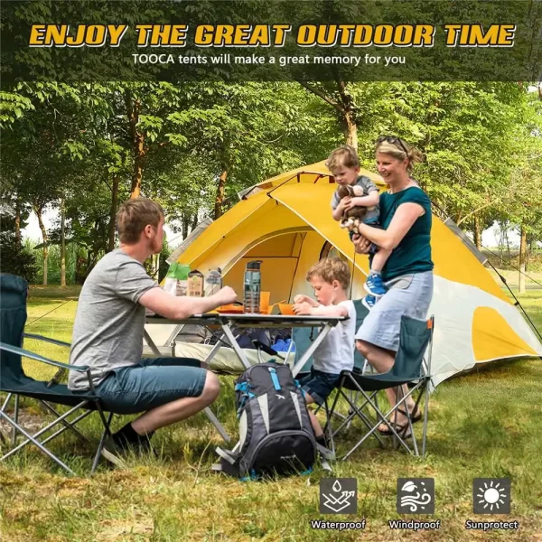 4 Person Automatic Camping Tents Family Outdoor Instant Setup Tent 4 Season Windproof Waterproof Ultralight Portable Pop up Tent - Image 2