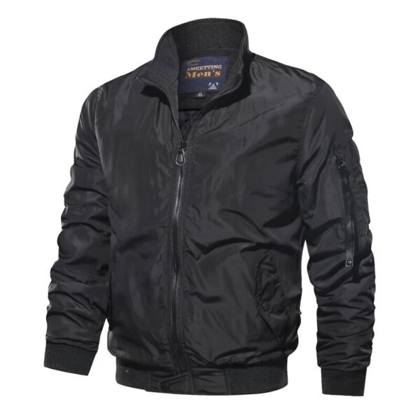 Men's Slim Bomber Jacket - Image 4