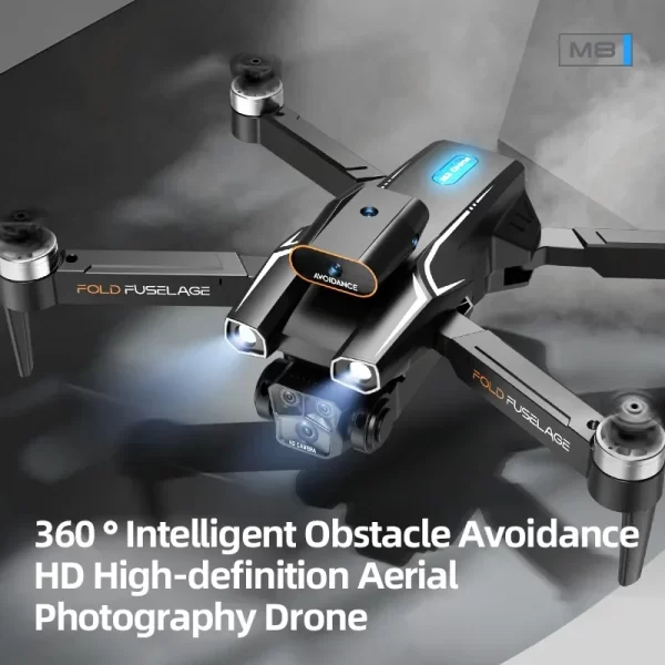 New M8S Obstacle Avoidance Drone Professional Dual Camera 8K High Definition Aerial Photography Remote Toy Control Mini Aircraft - Image 2