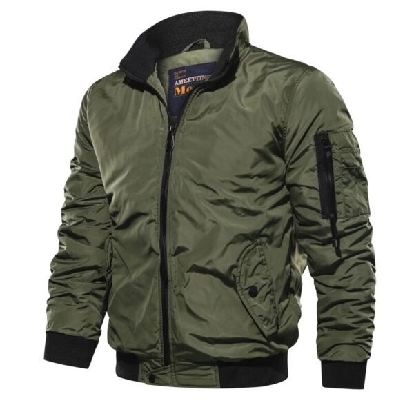 Men's Slim Bomber Jacket - Image 5