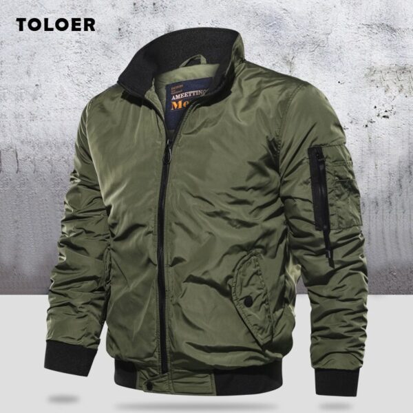 Men's Slim Bomber Jacket - Image 2