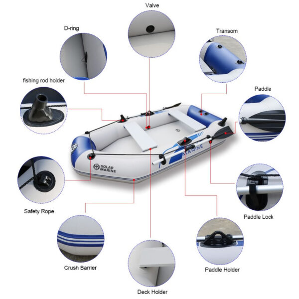 4 People PVC Inflatable Boat - Image 4